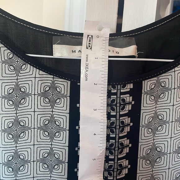 Max Studio Casual Geometric Pattern Black and White Dress Size S - Picture 12 of 14